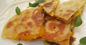 Crispy Toasted Cheese and Sweet Basil Tortilla
