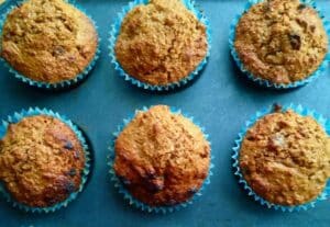 Healthy egg free wholewheat muffins