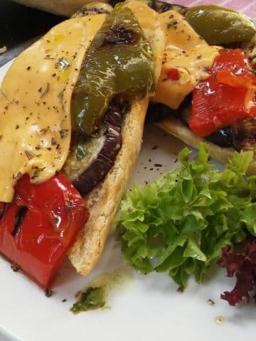 grilled vegetable baguette