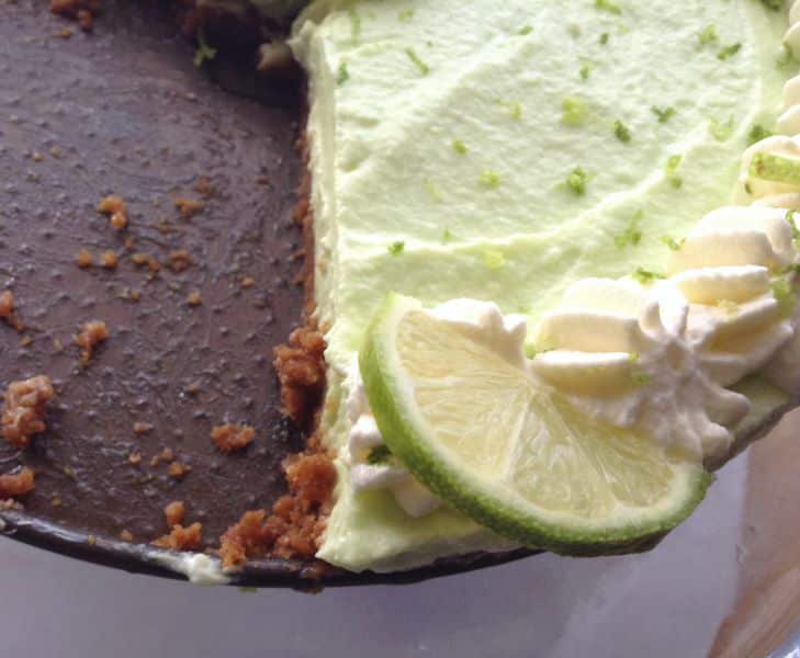 No Bake Lime Jelly Cheesecake