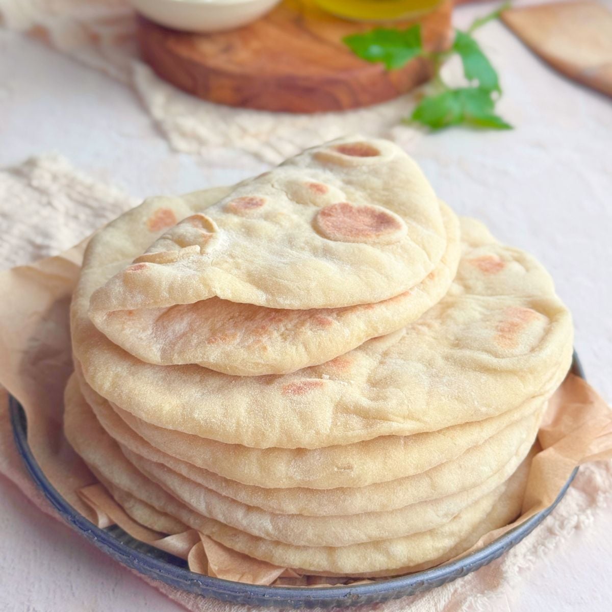 Greek pita folded
