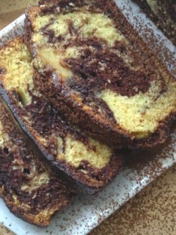Marbled Vanilla Chocolate Coffee Cake