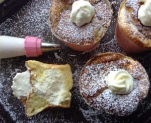 Cream Filled Chiffon Cupcakes