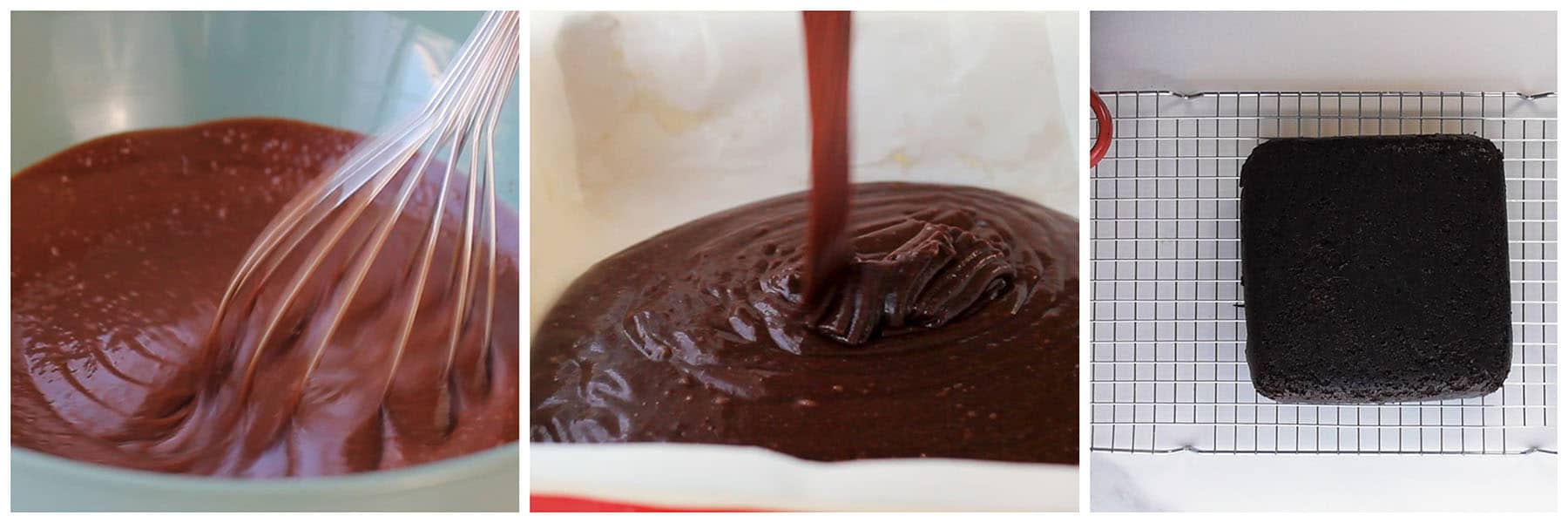 Bake: Bake for 15 to 20 minutes or until a skewer inserted in the centre of the cake comes out clean. Cool: Remove from the oven and leave to cool in the pan for 10 minutes before turning out onto a cooling rack. Allow to cool completely before frosting if preferred.