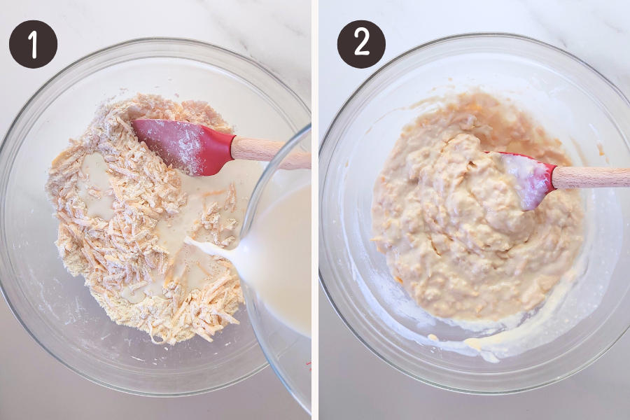Cheese muffins step 1 and 2