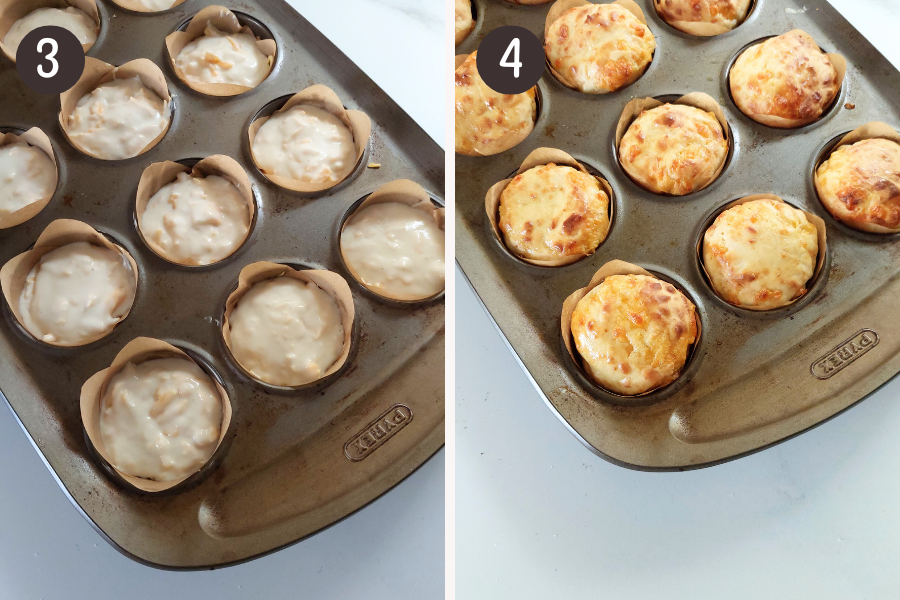 cheese muffins step 3 and 4