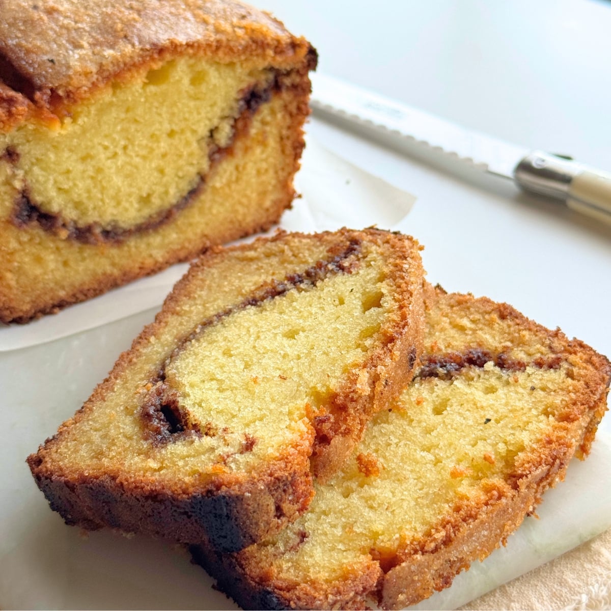 Cinnamon buttermilk loaf front