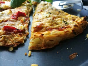 Grated Potato Crust Pizza