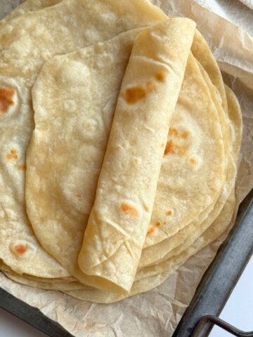 Homemade flour tortillas