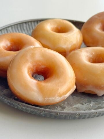 Krispy Kreme Copycat Donuts on plate