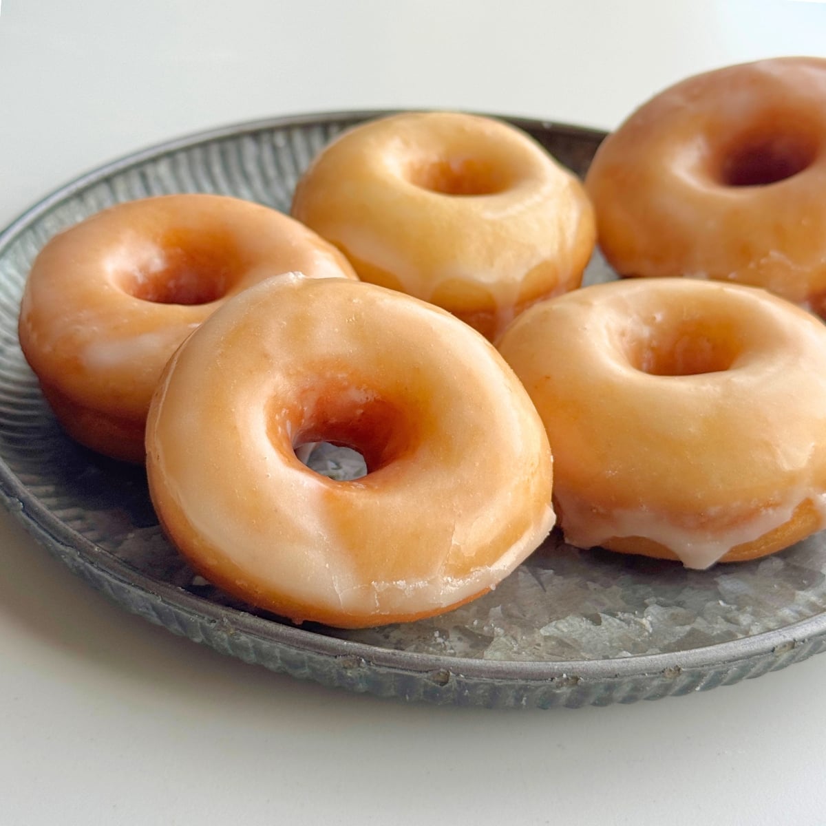 Krispy Kreme Copycat Donuts on plate
