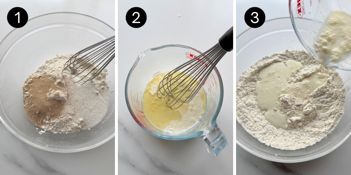 Krispy Kreme Copycat Donuts steps 1 -3