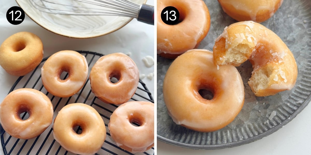 Krispy Kreme Copycat Donuts steps 12-13