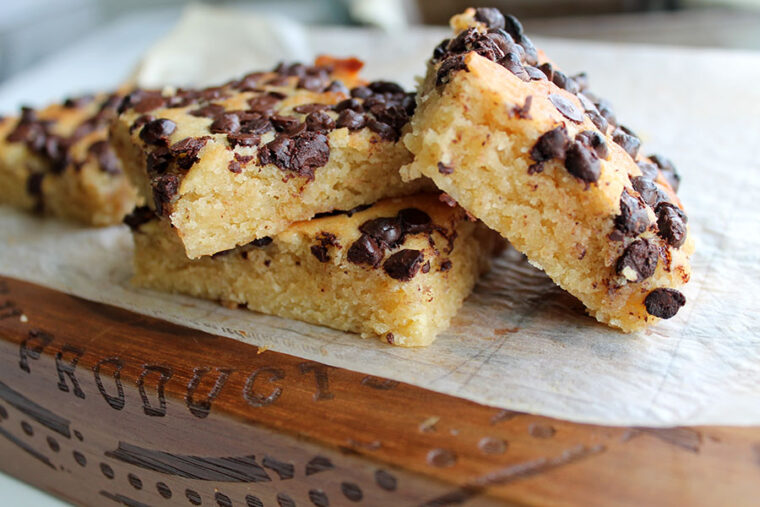 Buttermilk Chocolate Chip Cookie Bars Egg free ⋆ The Gardening Foodie