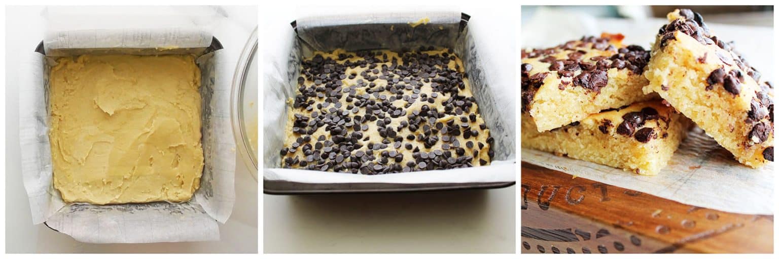 Buttermilk Chocolate Chip Cookie Bars Egg free ⋆ The Gardening Foodie