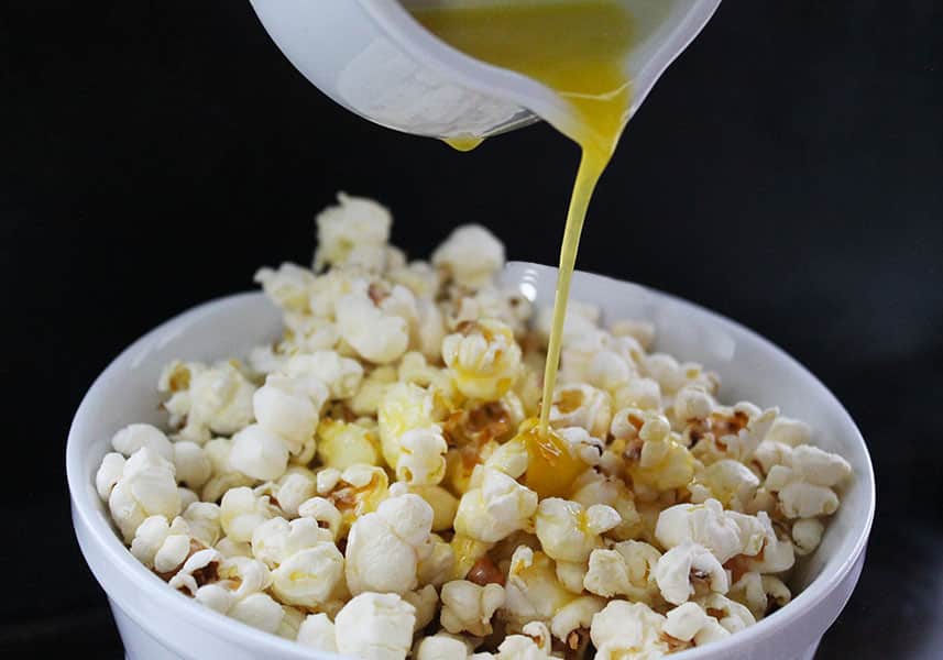 Are you a big fan of crispy popcorn? Then you are going to love my Movie Style Popcorn recipe. Buttery, super crisp and irresistibly delicious. Perfect to enjoy as a quick snack or tuck into a heaping bowl with a movie. Using just 3 ingredients, now you can make this all-time classic movie snack at home.  