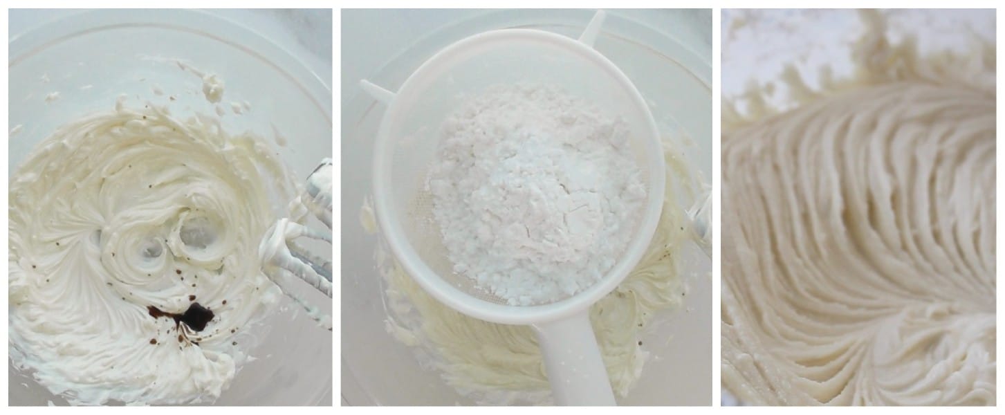 To make the buttercream In a bowl beat the butter or shortening for 2 minutes until fluffy and softened. Gradually add the powdered sugar and continue to beat this mixture until smooth, creamy, and well-combined.