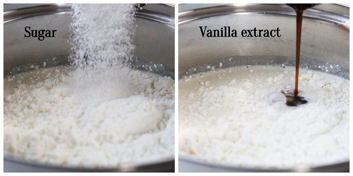 Turning the powder into a creamy rich custard