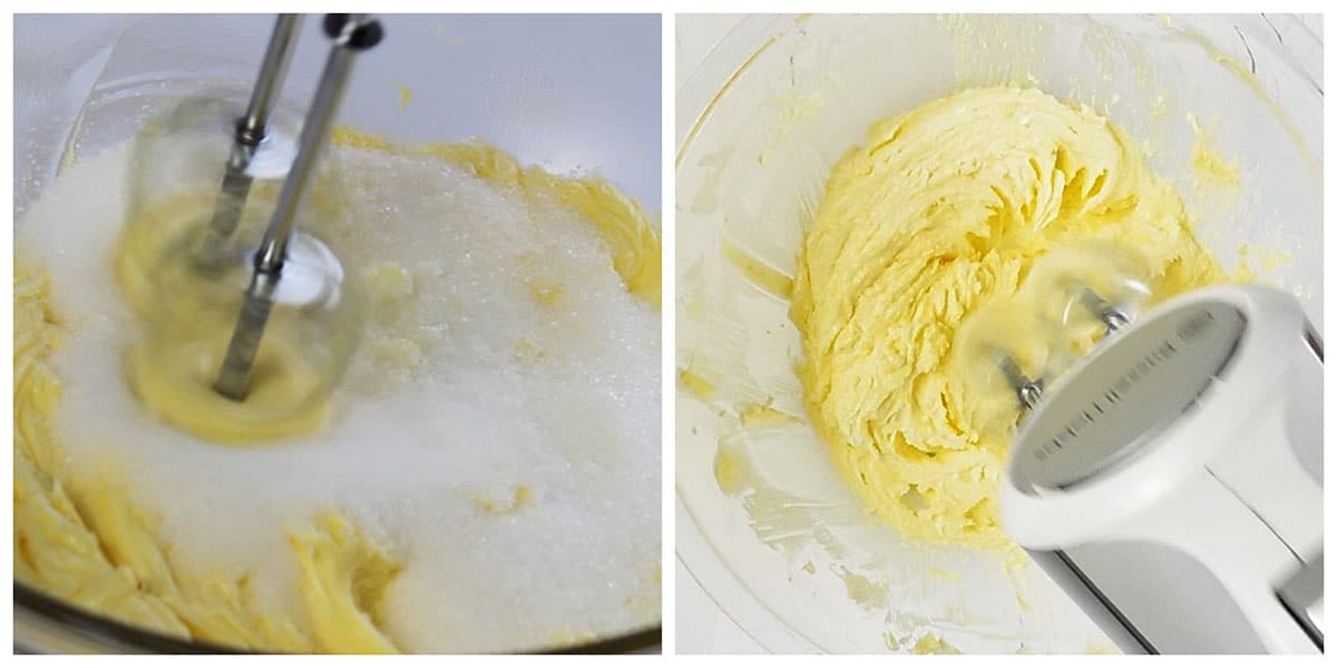 Cream the butter and sugar well for at least 5 to 8 minutes.