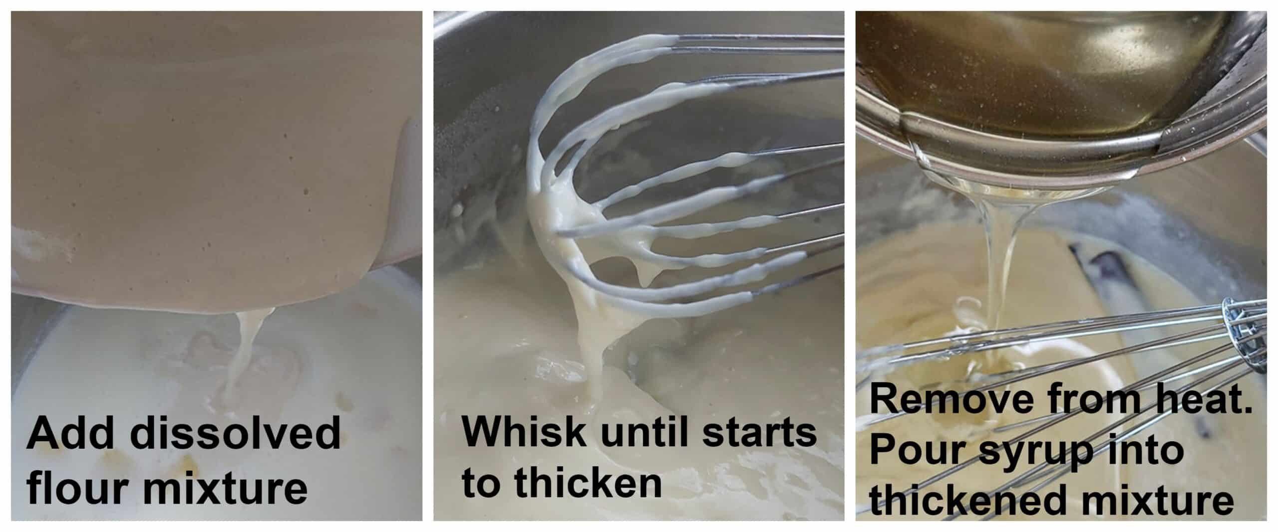 The milk and flour mixture