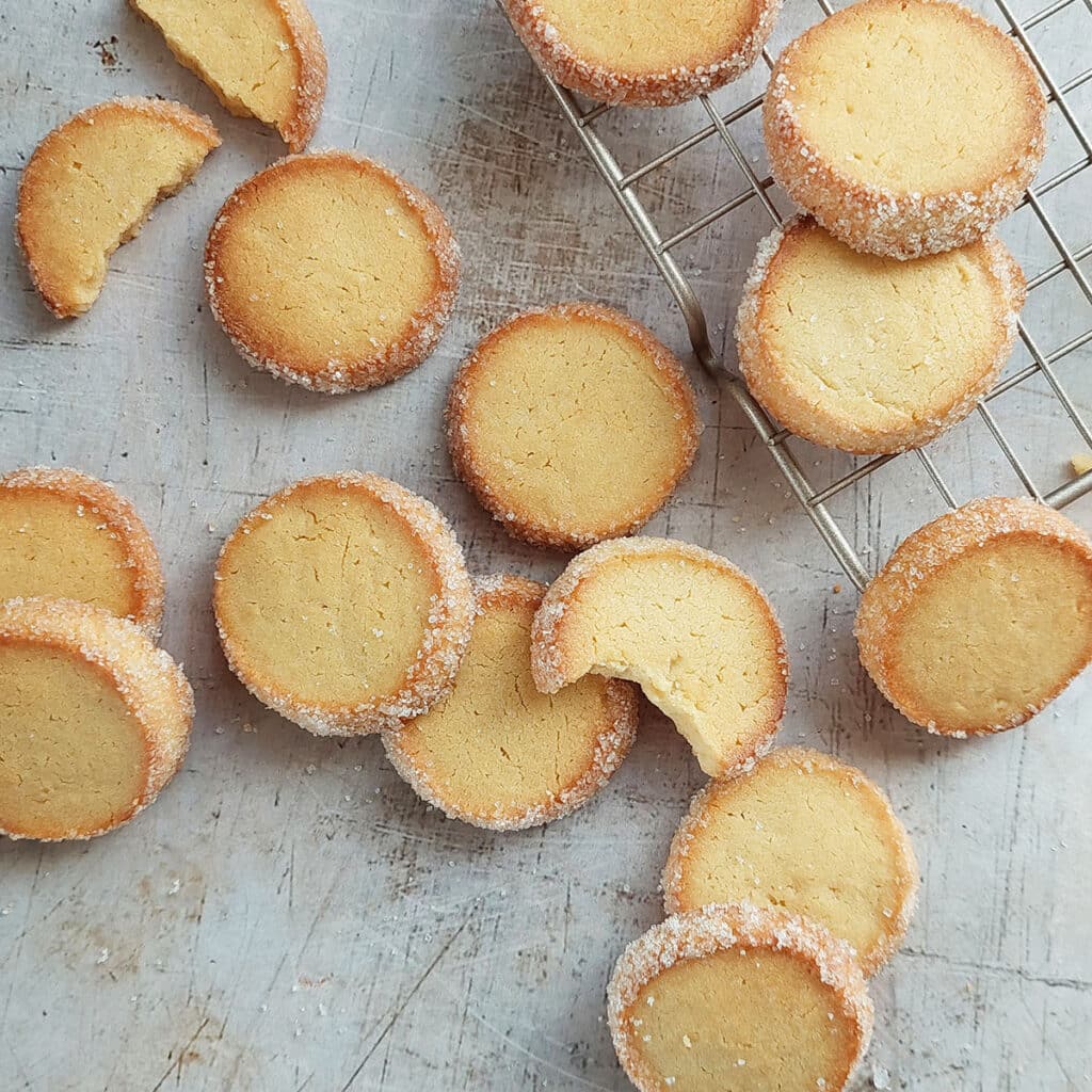 French butter cookies on a plate