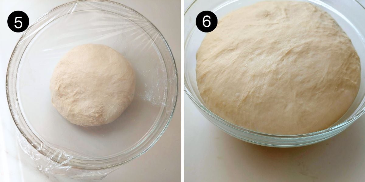 Soft Pita Bread step 5 and 6 rise and double dough