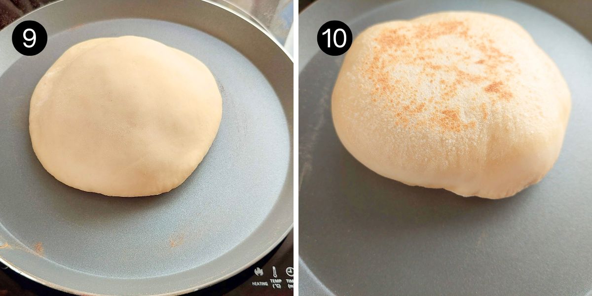 Soft Pita Bread step 9 and 10 cooking