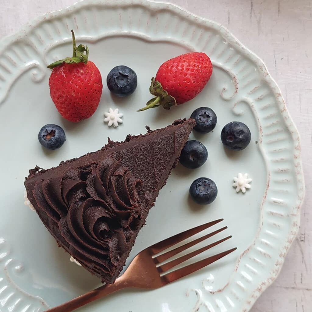 Best Chocolate Cake (no eggs, no butter) ⋆ The Gardening Foodie