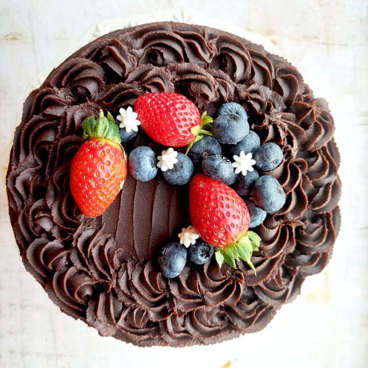 Best Chocolate Cake (no eggs, no butter) ⋆ The Gardening Foodie