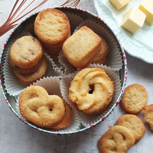 Assorted Danish Butter Cookies (one dough 5 variations) ⋆ The