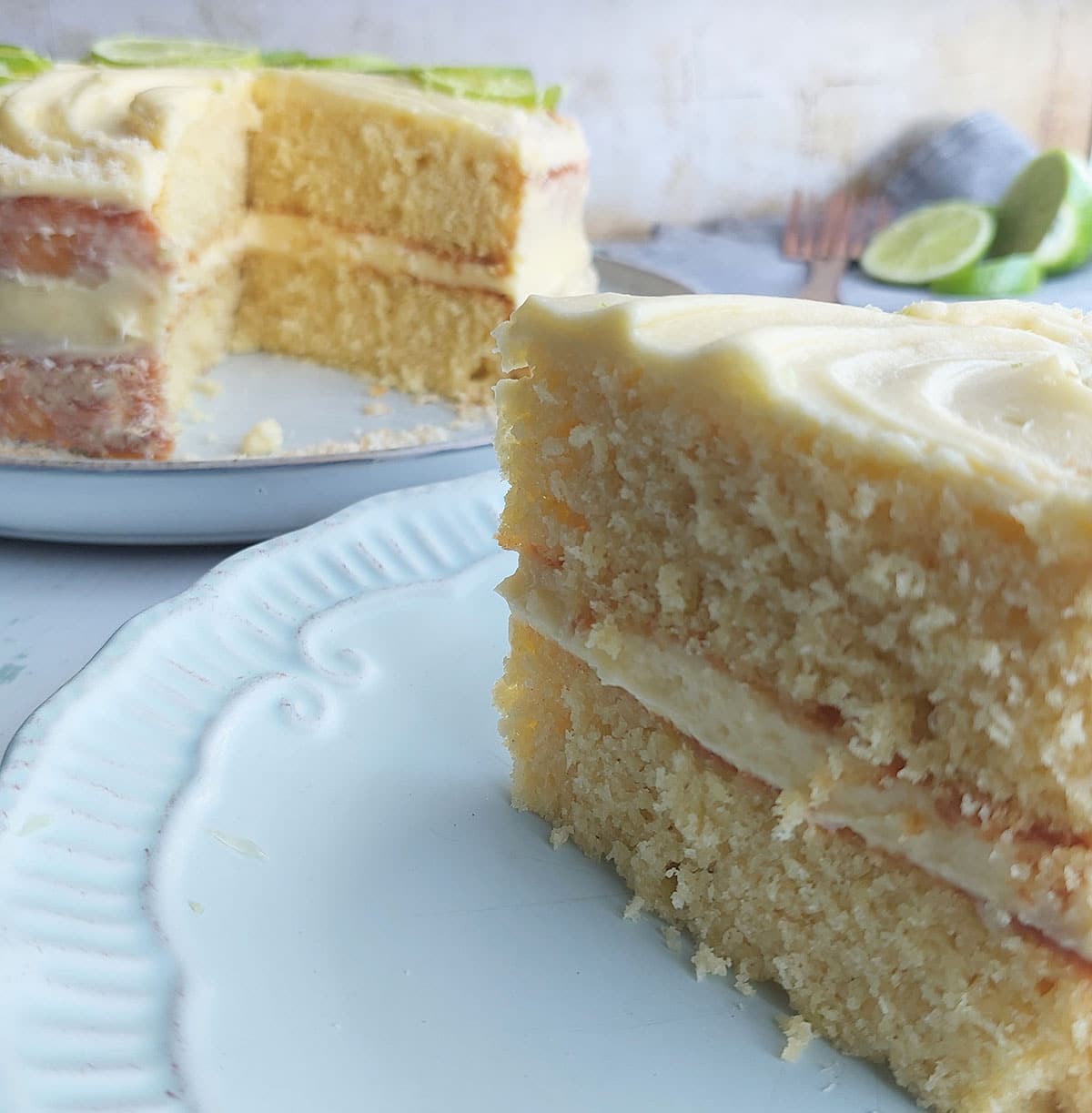 And the frosting, It's so thick and creamy, with a zesty taste that adds a special twist to the classic buttercream frosting. The best part is, it's super easy to work with, so it's perfect for filling and topping this cake.