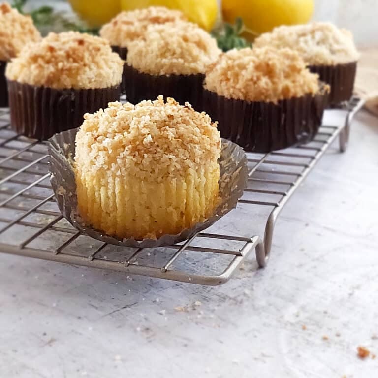 Easy Lemon Coconut Crumb Muffins (no butter, no milk) ⋆ The Gardening