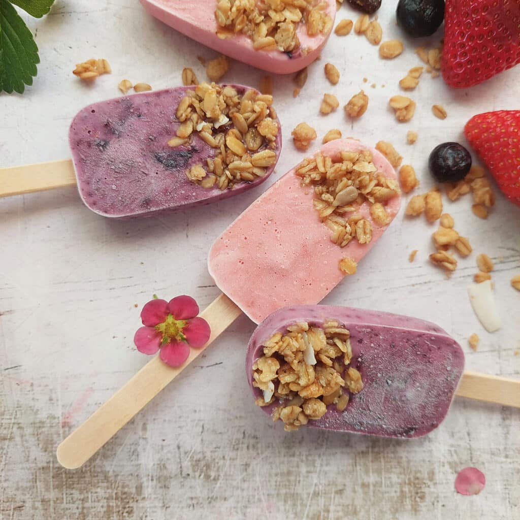 Yogurt Granola Popsicles ⋆ The Gardening Foodie