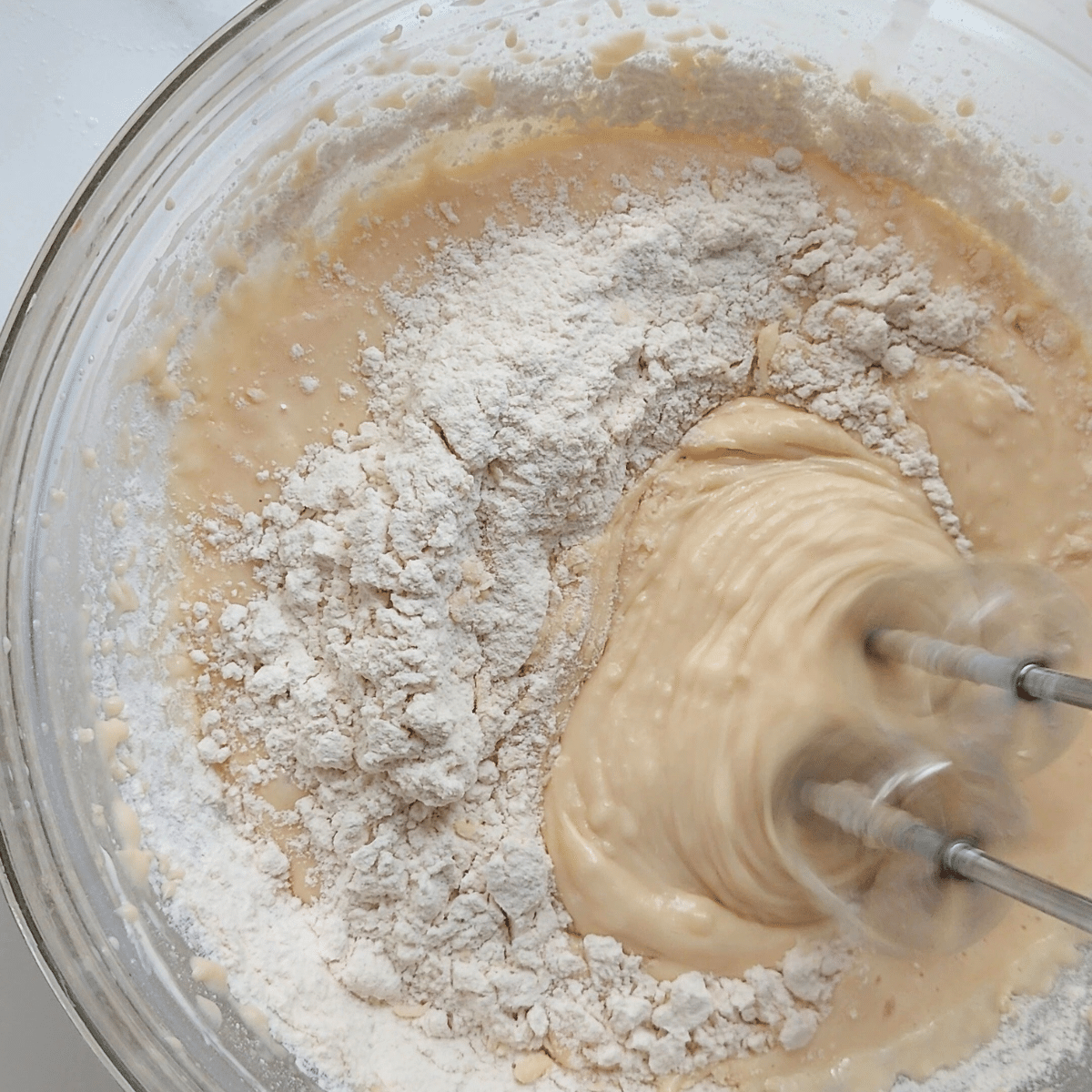 Mix in the flour mixture