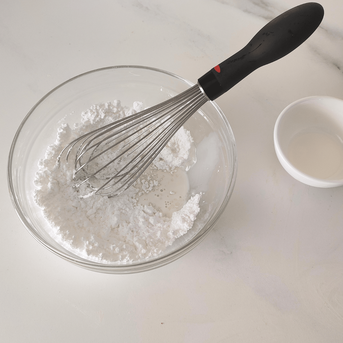 powdered sugar and milk