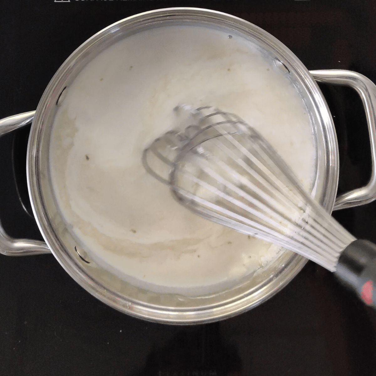 Stir until thickened