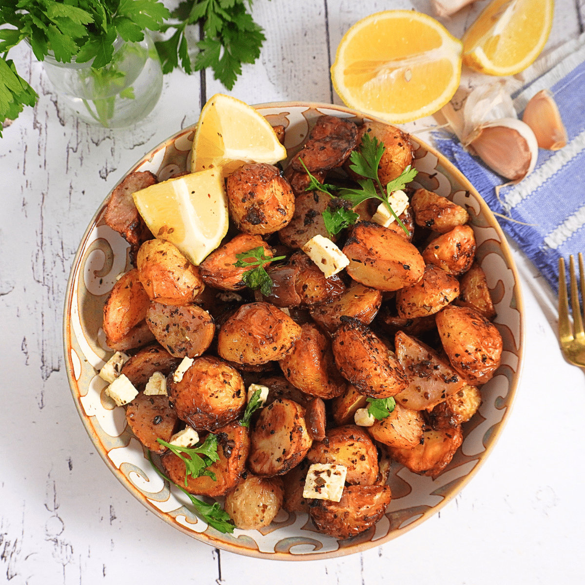 Optional -Top with feta and sliced olives to serve. 