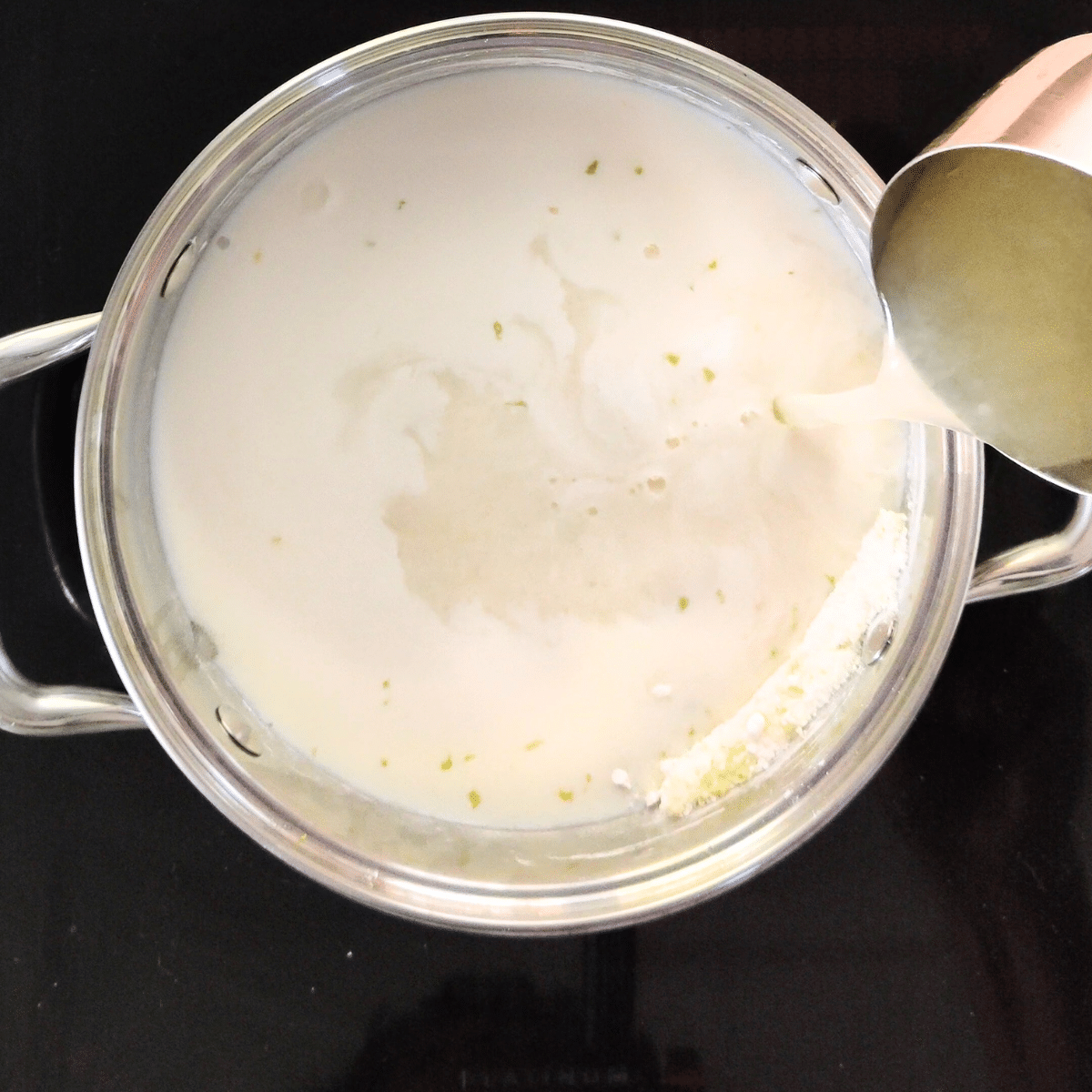 Add milk and lemon juice