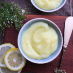 eggless lemon curd in bowls