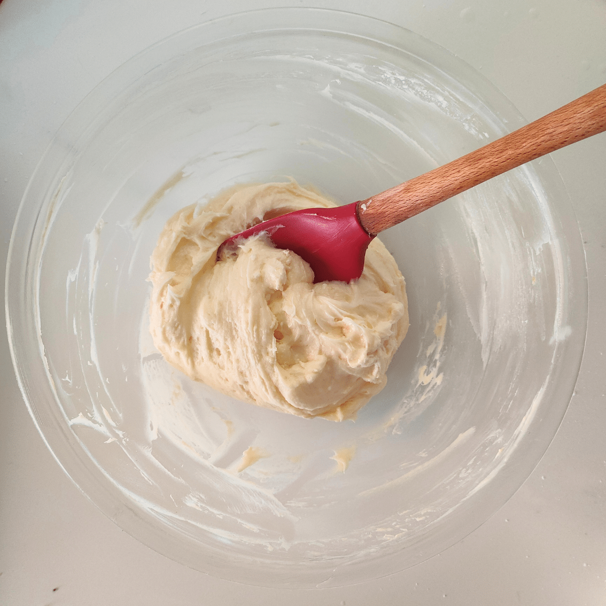 Use a mixer to beat till light and fluffy