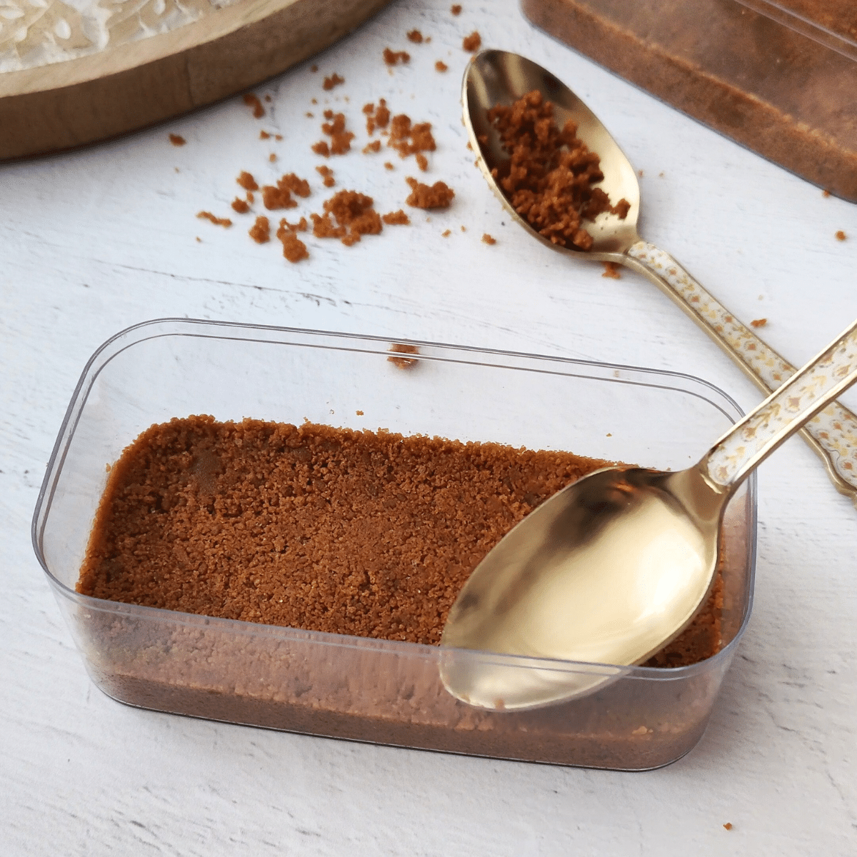 press cookies into container