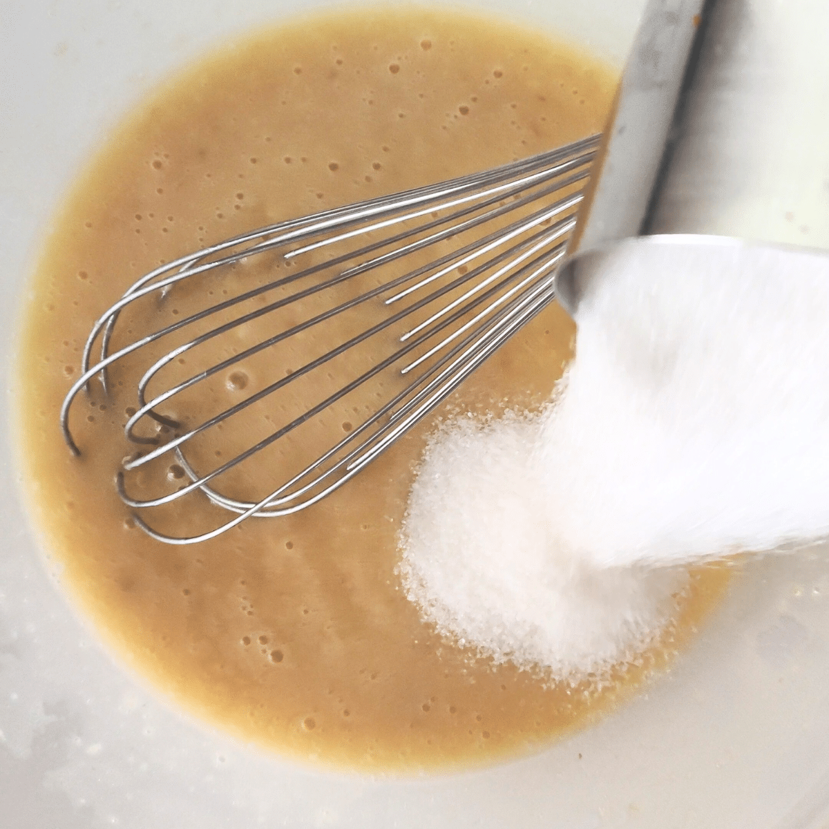 Add sugar and mix