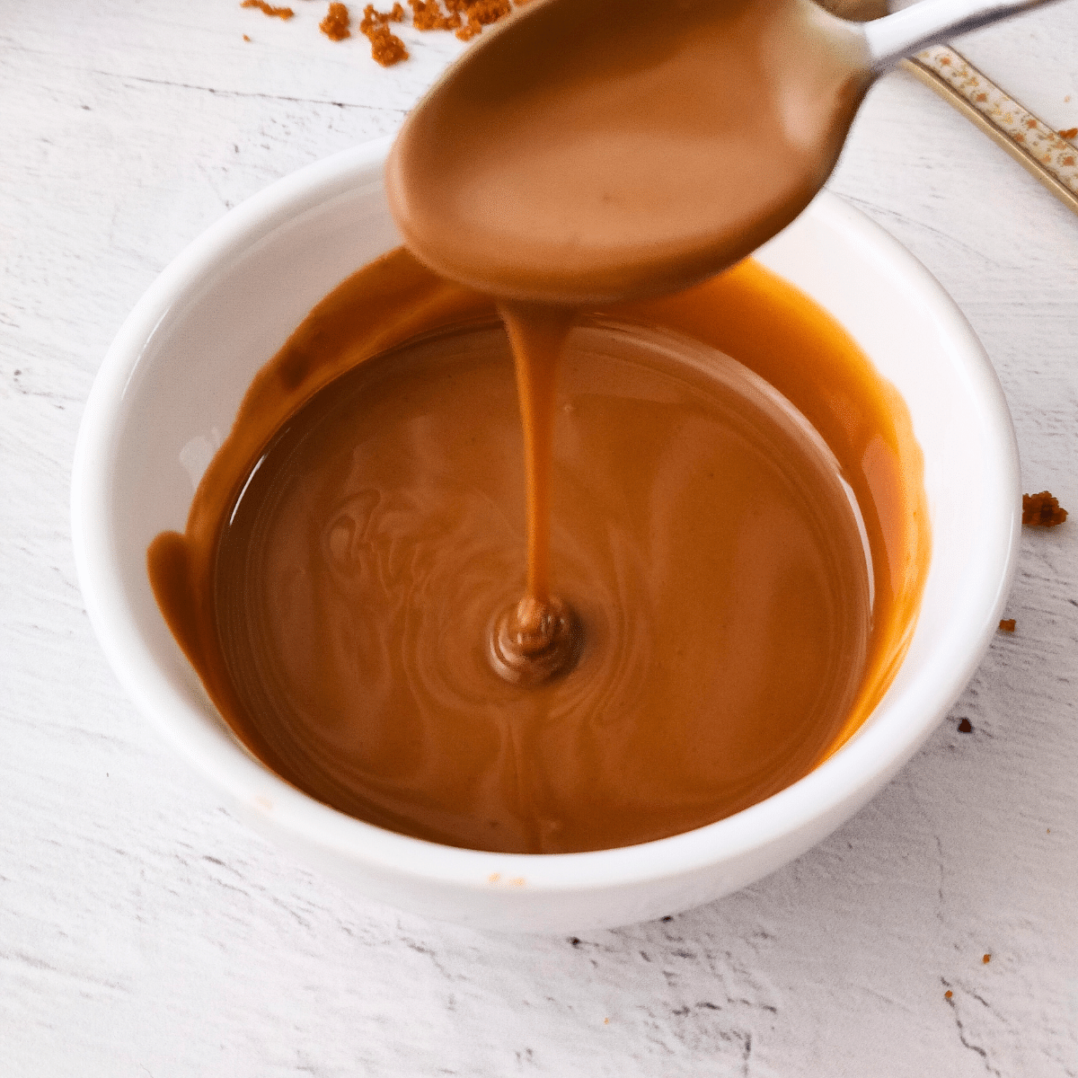 Melted biscoff cookie butter