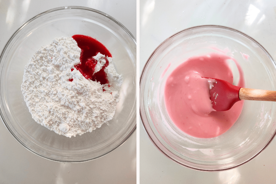 step 6 - make raspberry glaze (optional)