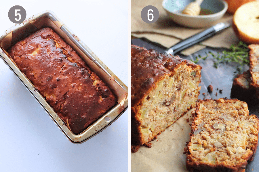 Apple oat quick bread step 3