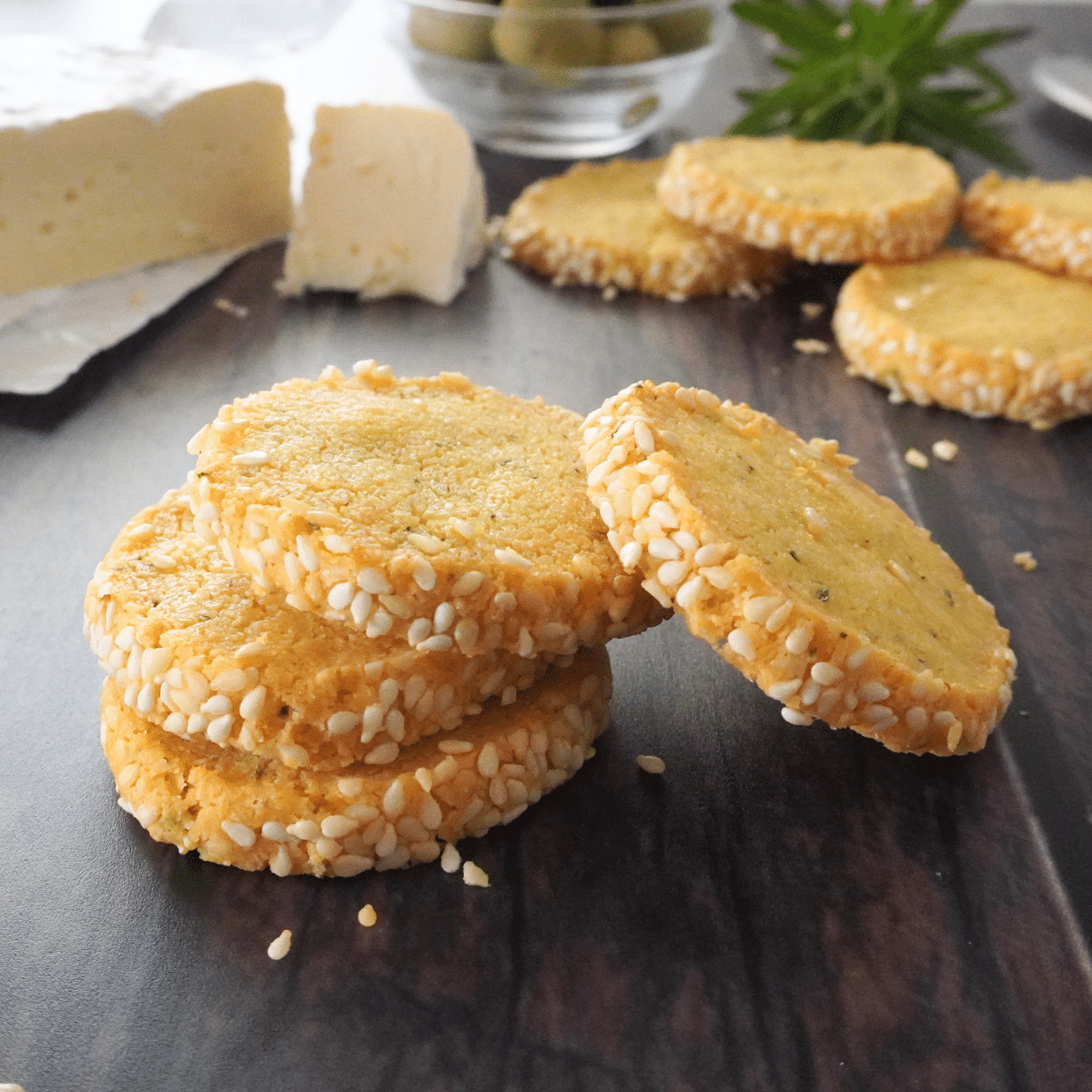 You can make these cookies by using a variety of cheeses, not just Parmesan! They have the delicate texture of a classic French Butter Cookie, with a savory twist from mixed herbs and cheese.