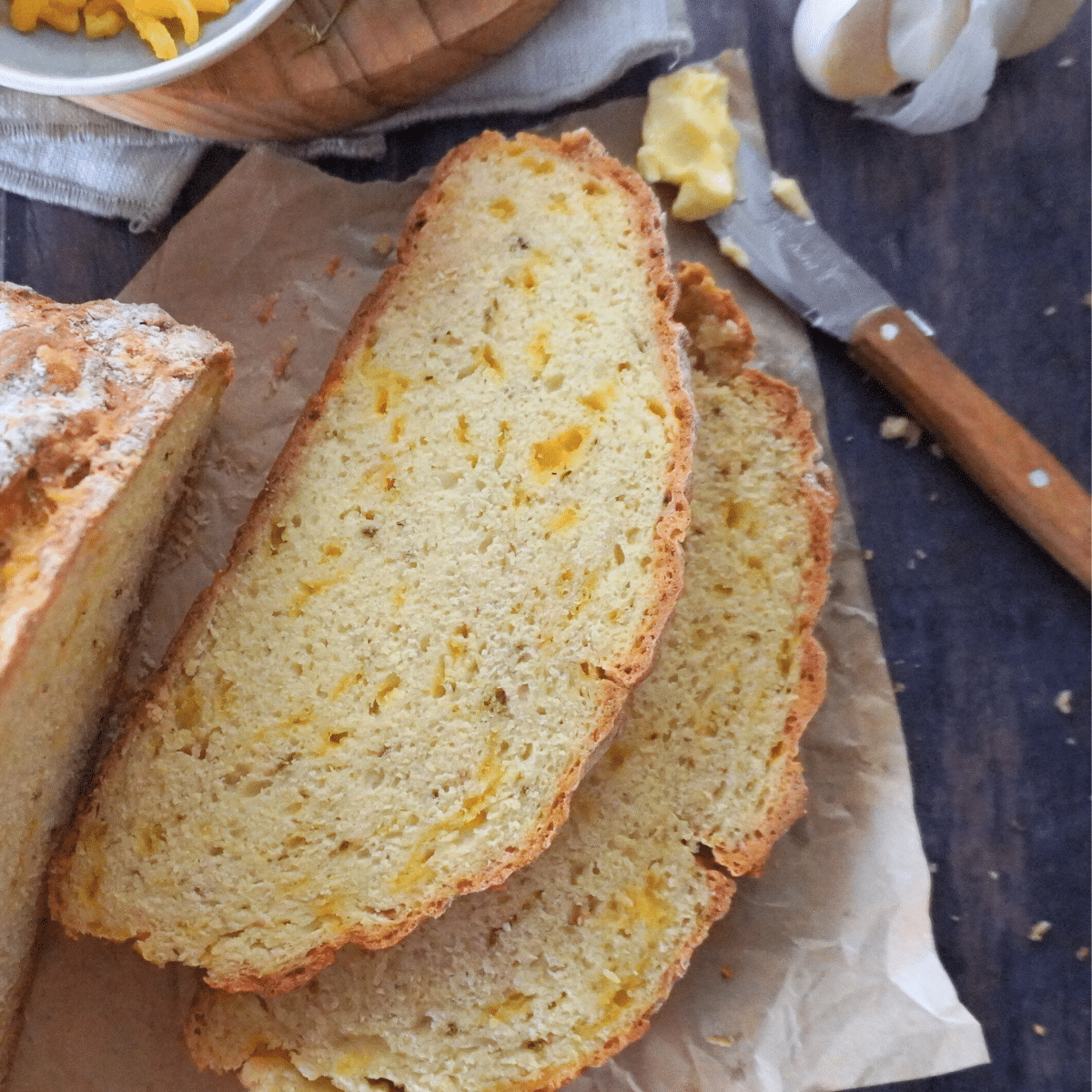 sliced Irish soda bread