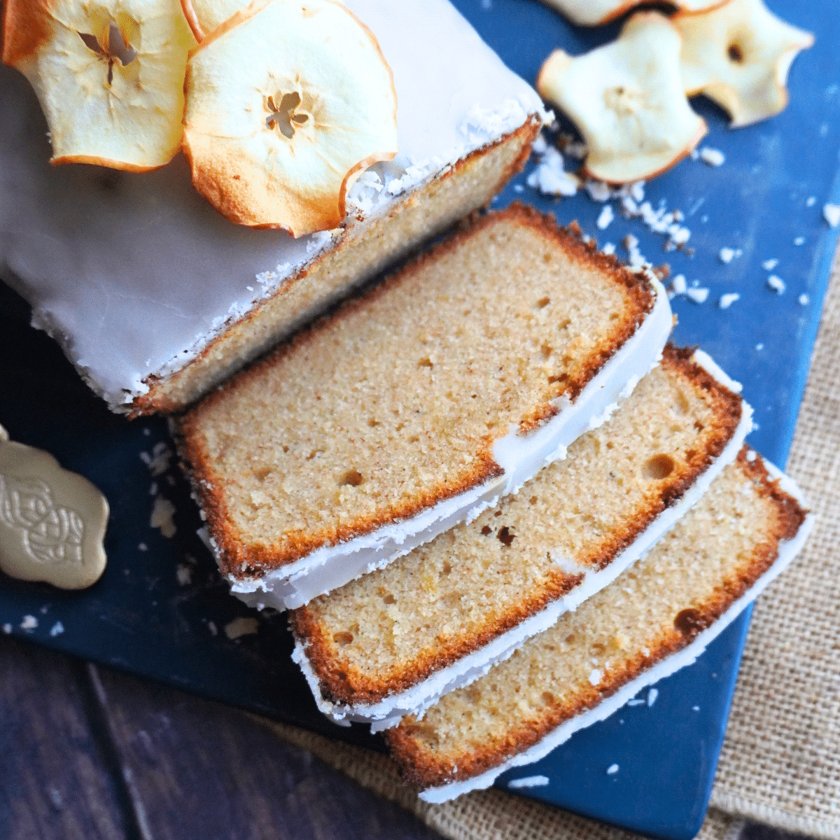 Glazed and Sliced cinnamon apple cider loaf