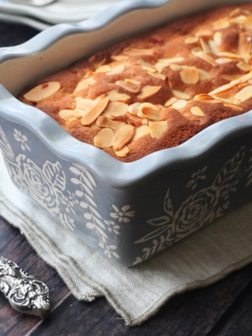 cherry marzipan almond cake