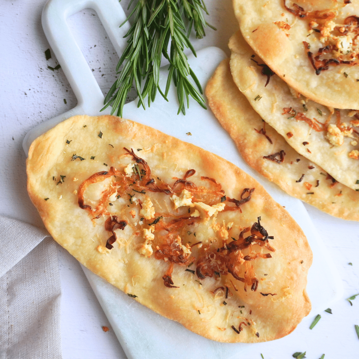 Crispy Baked Italian Flatbread (No Yeast) is an easy and quick recipe that skips the waiting time for yeast to rise.